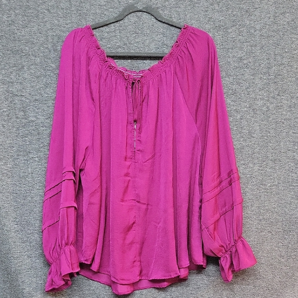 GiGio Plus Purple Blouse Top Womens Size 1X